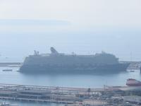 Palma de Mallorca - Besuch Schloss Bellver - Blick zu Mein Schiff 3