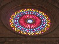 Palma de Mallorca -Besuch der Kathredrale Sa  Seu - Kleine Rosette über dem Hauptportal