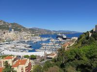 Blick vom Fürstlichen Palast auf Monte Carlo mit dem Hafen