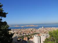 Marseille – Panoramablick von der Kirche Notre-Dame-de-la-Garde