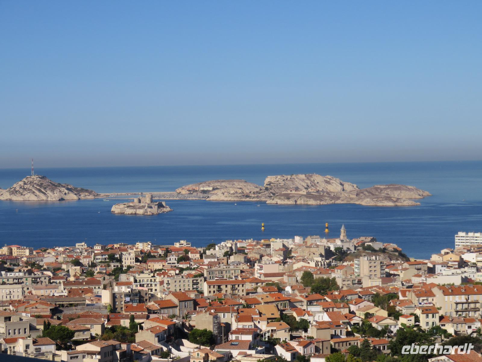 Marseille – Panoramablick von der Kirche Notre-Dame-de-la-Garde