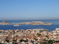 Marseille – Panoramablick von der Kirche Notre-Dame-de-la-Garde