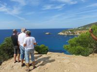Ibiza – Cala d'Hort – Blick in die Bucht und zum Strand
