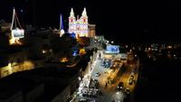 Festbeleuchtung der Kirche Mellieha am letzten Abend