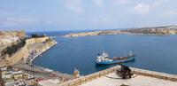 Malta - Valletta - Blick von den Upper Barrakka Gardens auf den Grand Harbour