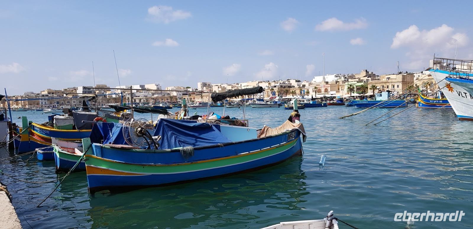 Malta - Marsaxlokk - Luzzu-Boote
