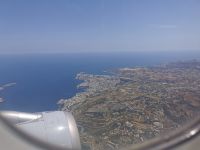 Blick aus dem Flugzeug auf Malta