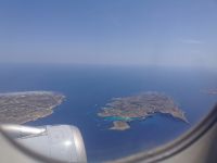Wir haben Traumwetter beim Flug, Malta