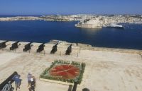 Punkt 4 feuert man die Kanone ab, Upper Barrakka Garten Valetta