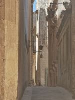 Die Gassen sind sehr eng und keine Stromleitungen stören den Blick, Mdina