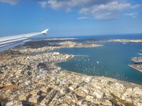 Blick auf Malta vom Flugzeug