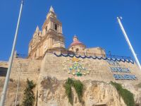 Seitenansicht/Kirche von Mellieha/Malta