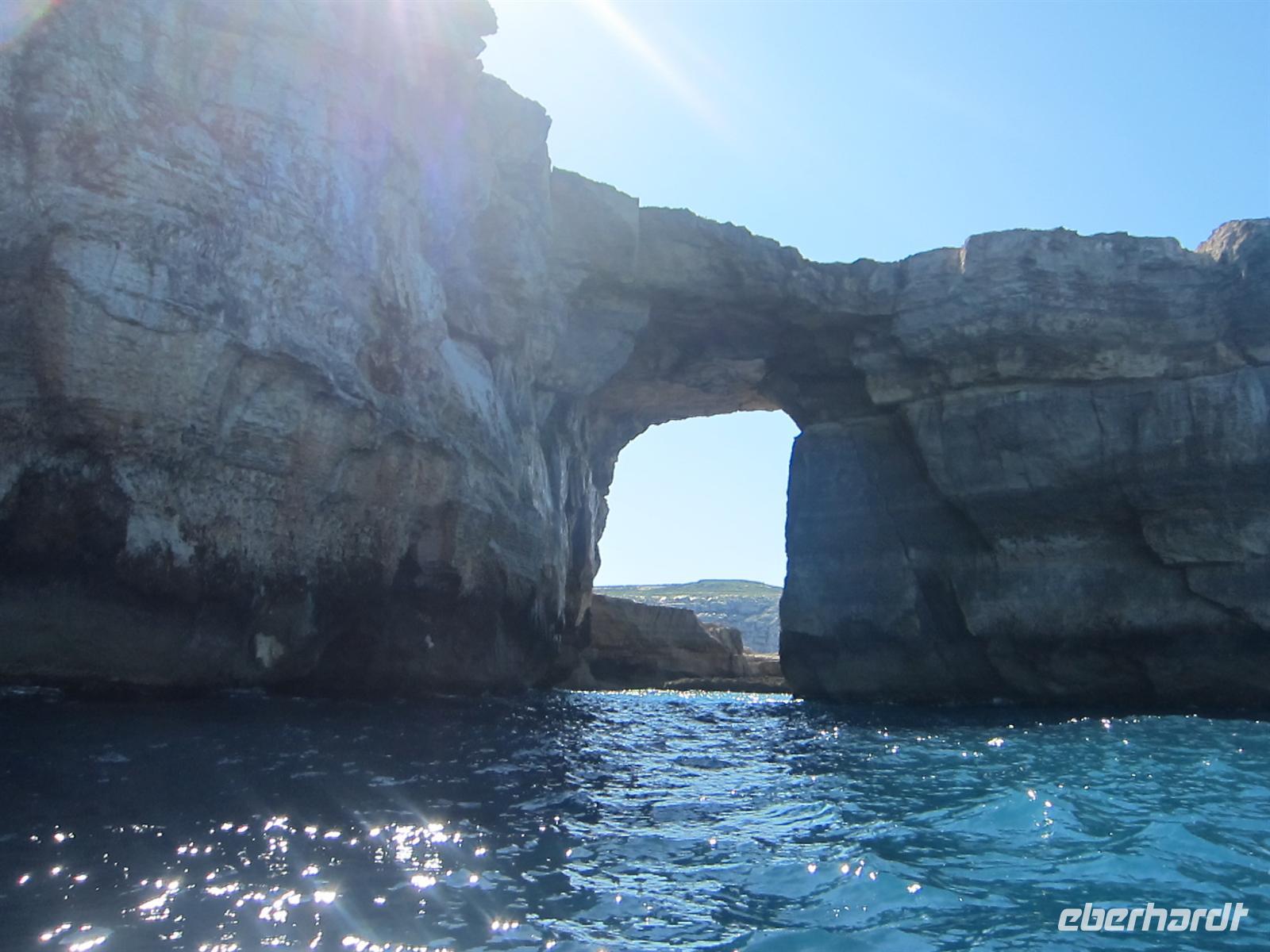 Das Azure Window aus Wassersicht...