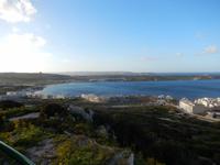 Blick von der Sea View Snack Bar über die Mellieha Bay.