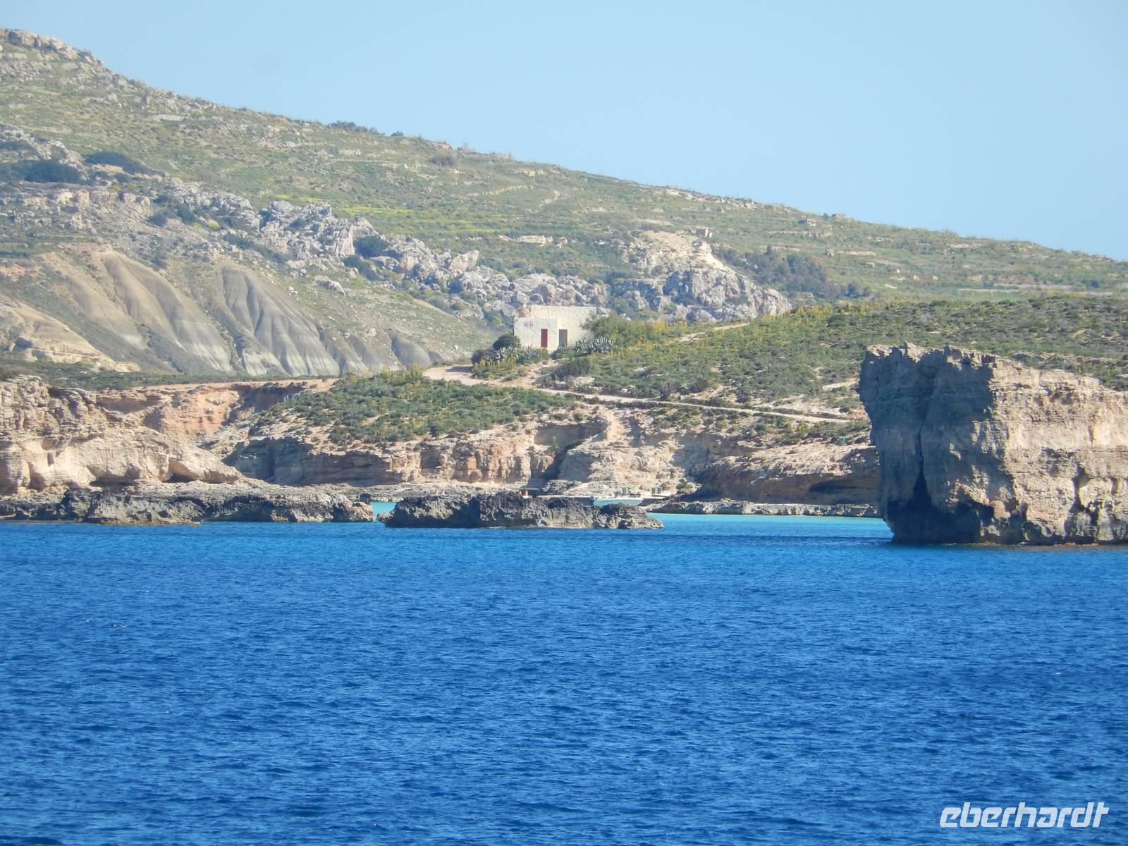 So passierten wir auch die dritte Insel des Archipels, Comino, mit ihrer berühmten blauen Lagune.