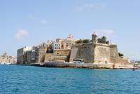 Sicht auf Sengleas Wachturm vom Wasser aus