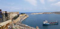 Malta - Valletta - Blick von den Upper Barrakka Gardens auf den Grand Harbour