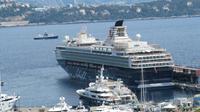 Monaco - Blick vom Füstenpalast zum Hafen