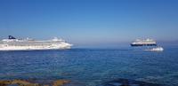 Mykonos - auf die Insel kommen wir mit Tenderbooten 