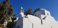 Mykonos - die charakteristischen Farben: weiß und blau 