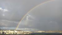 Regenbogen vor unserem Hotel