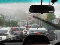 Regenwetter beim Naadam-Fest.