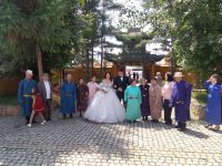 Hochzeitsgesellschafz im Gandan-Kloster, Ulaanbaatar