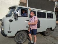 Unser Fahrzeut in der Mongolei - Buchanke (russischer UAZ)