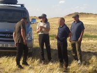 Tungaa und unsere Autofahrer: Aagii, Dashaa und Tseegi (von rechts nach links)