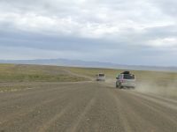 Fahrt zur Chongor–Sanddüne