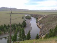 Fotostopp am Orkhon-Fluss