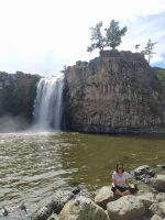 Ausflug zum Ulaan-Wasserfall.