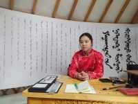 Besuch des Karakorum Museums: mongolische Kalligraphie