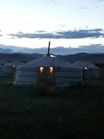 Abendstimmung im Jurten-Camp