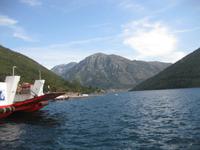 Die Bucht von Kotor an der Meerenge Verige