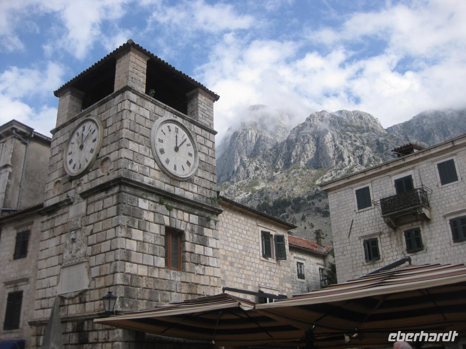 Kotor Altstadt - Uhrturm