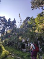 Aufstieg auf die Bergkette über den Franz-Josef-Weg