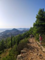 Schöner Blick auf die Region, auf unserem Abstieg