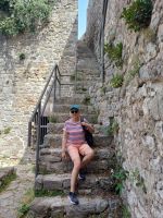 Reisebegleiterin Annette macht Rast