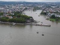 Koblenz: Blick von der Festung Ehrenbreitstein auf das Deutsche Eck &ndash; &copy; Hans-Joachim Trutz (Eberhardt TRAVEL)
