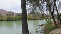 0929 An den Epupa-Wasserfällen - Blick über den Kunene nach Angola