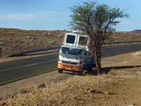 unser Truck am Wegesrand