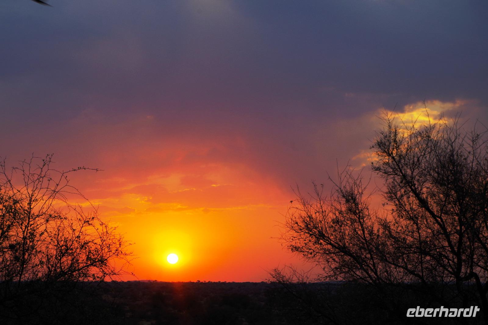 Erster Sonnenunergang in Namibia