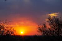 Erster Sonnenunergang in Namibia