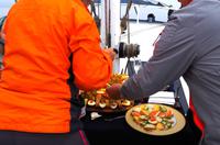 Spätes Sektfrühstück