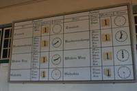 Zugfahrplan am Bahnhof in Windhoek