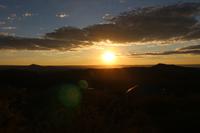 Sonnenuntergang bei der River Crossing Lodge