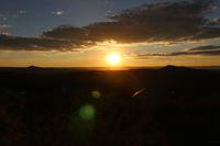 Sonnenuntergang bei der River Crossing Lodge