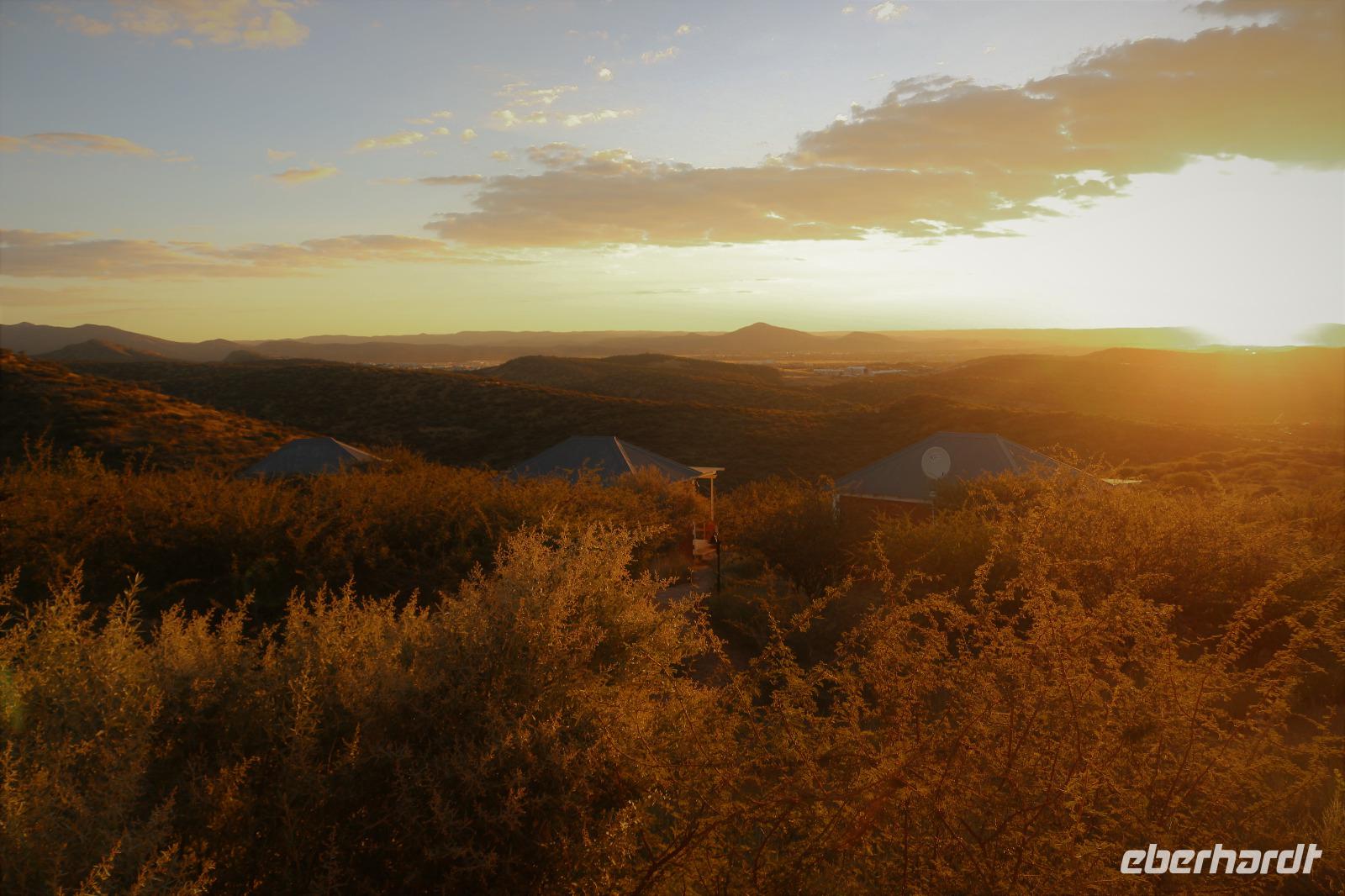 Sonnenuntergang bei der River Crossing Lodge