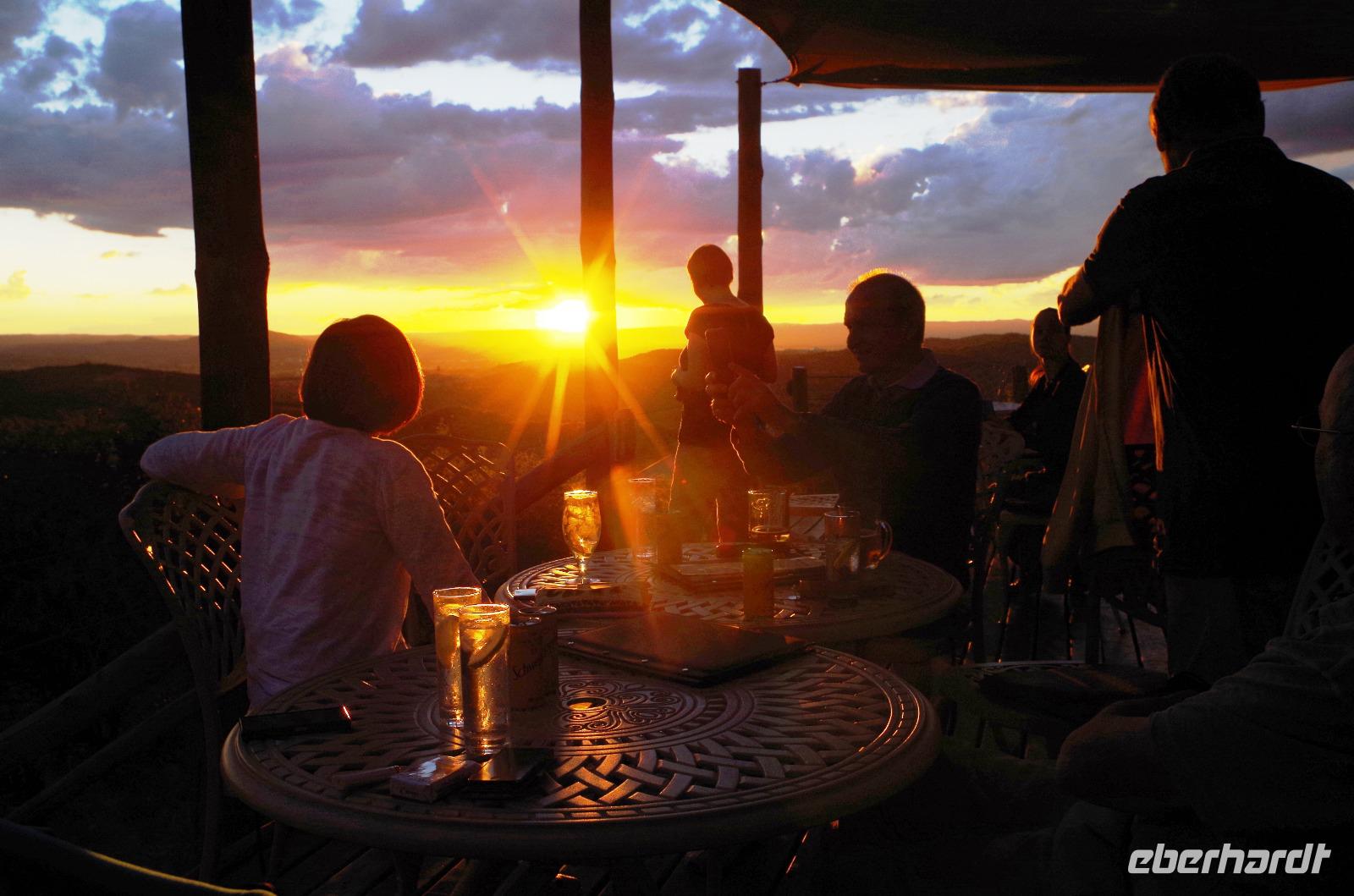 Windhoek - River Crossing Lodge - letzter Sonnenuntergang